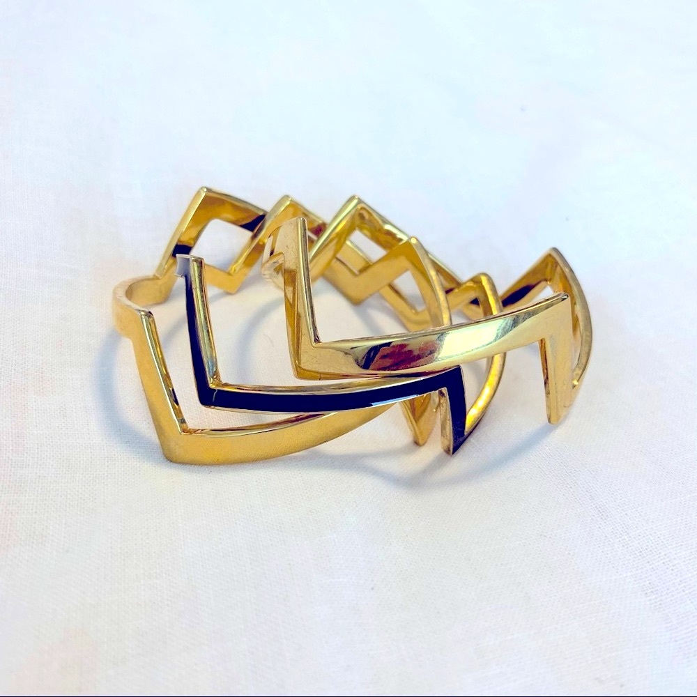 LAST CHANCE 🚀 House of Harlow 1960 Stack of 3 Geo Bangles